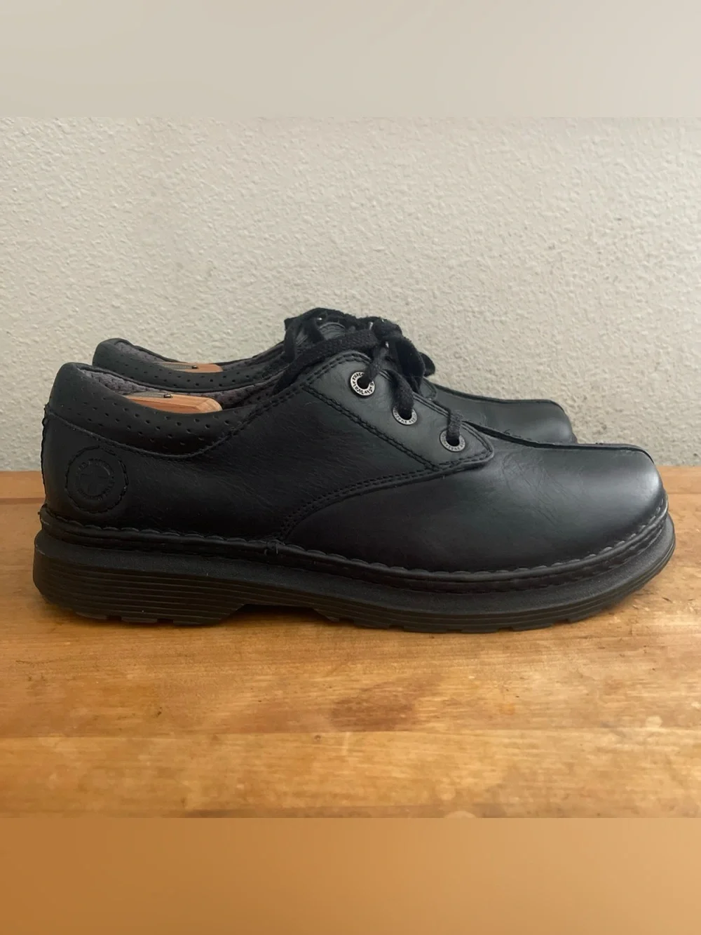 Dr. Martens Nevin Lace Up Leather Shoes Mens 11 US 45 EU Black Split Toe Oxford